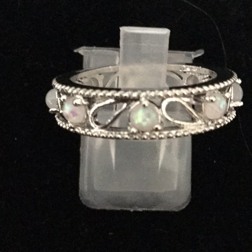 Sterling silver opal ring